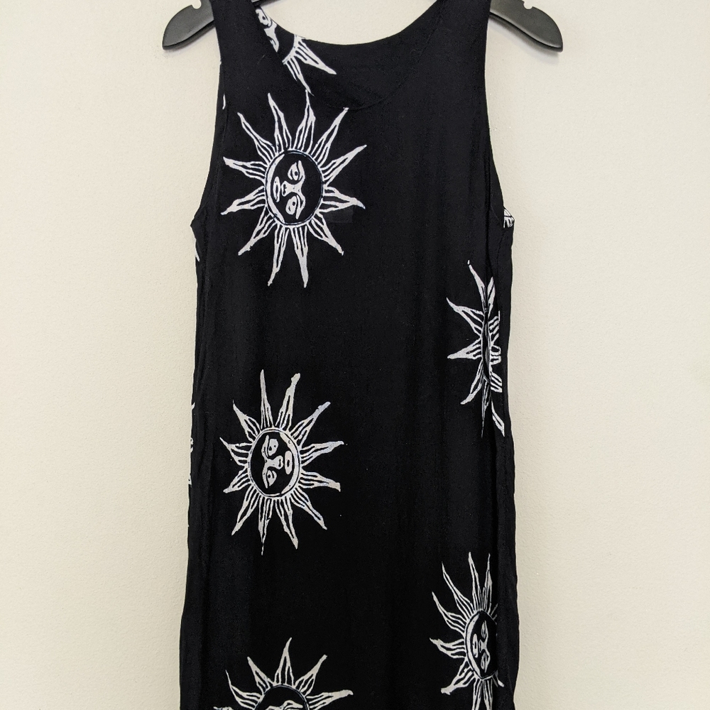Vintage Rayon Sun Dress with Fringe